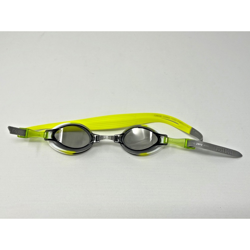 Nike Chrome Youth Swimming Goggles NESSD128-042 Yellow Grey Ages 8-14